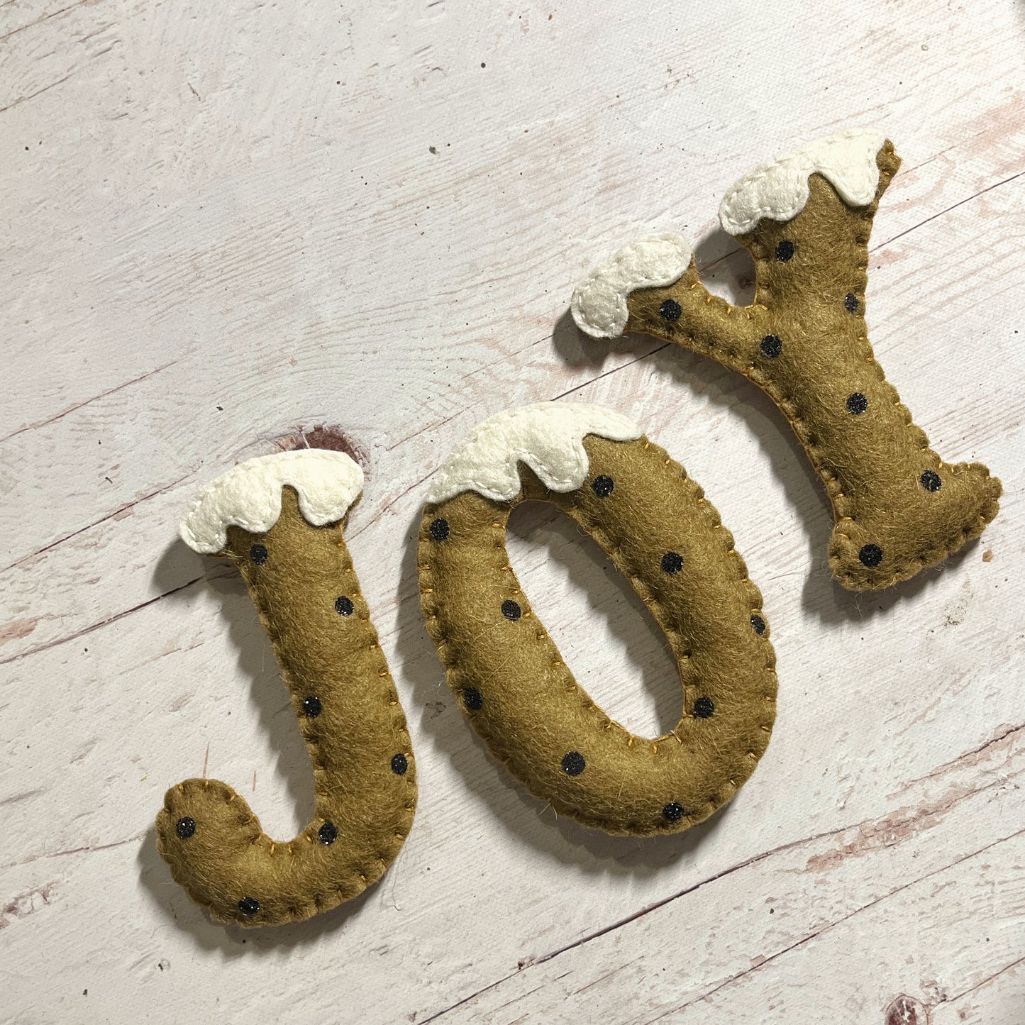 Christmas initial decorations, felt Xmas letter, Gingerbread letters, personalized Christmas gift, packaging letters, Customizable Christmas