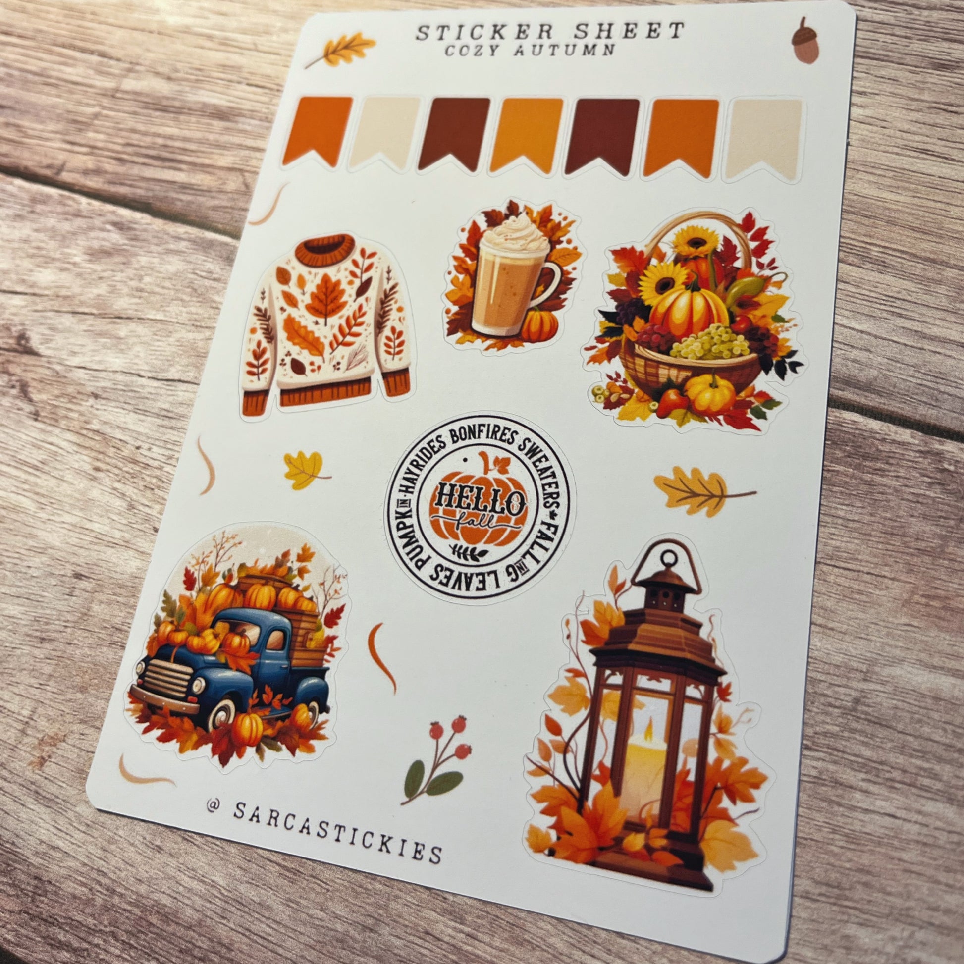 Cozy autumn sticker sheet set 4