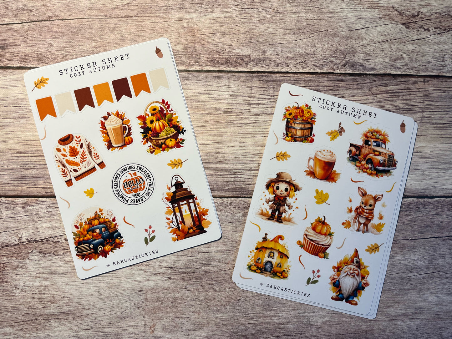 Cozy autumn sticker sheet set 6