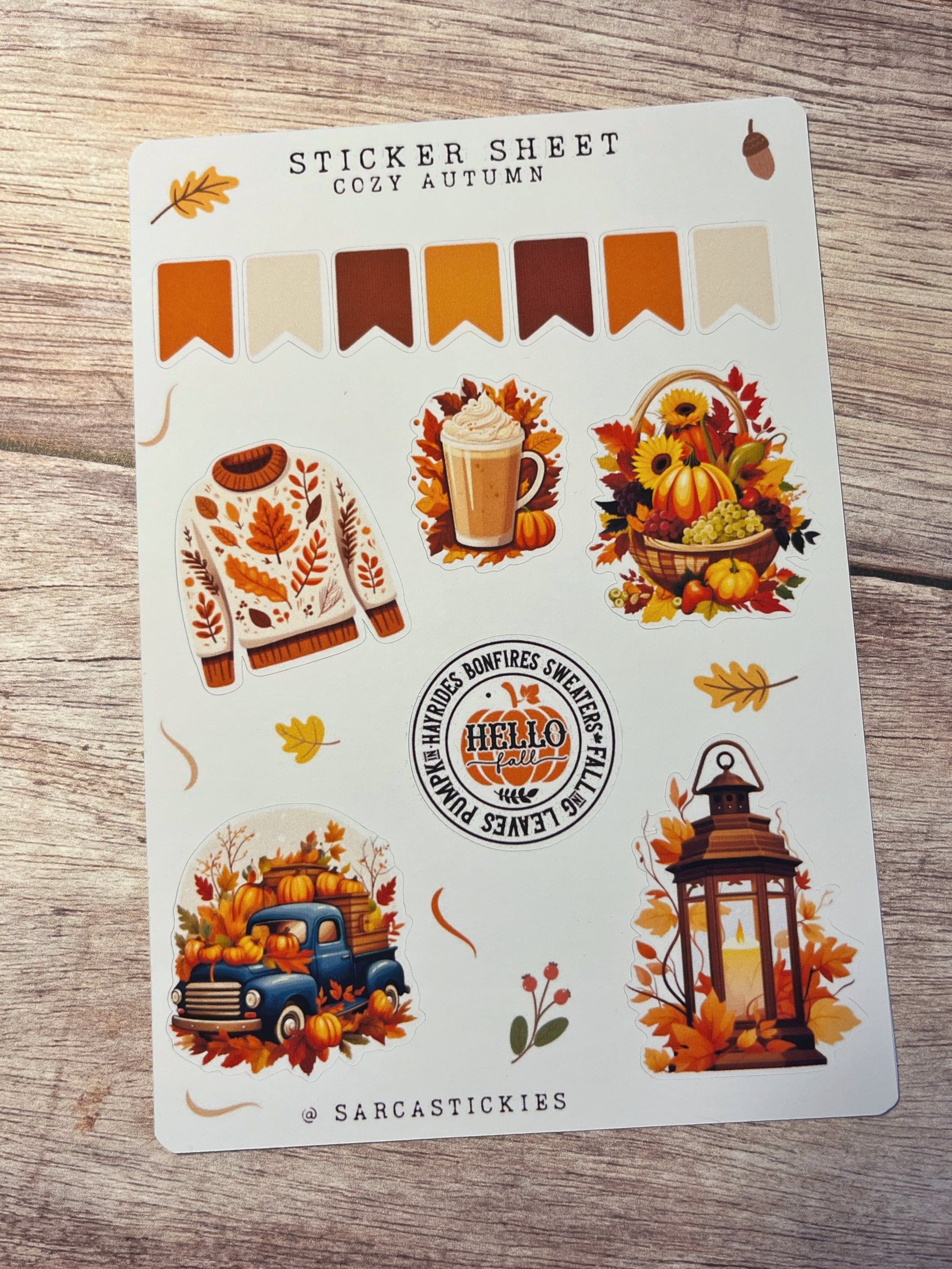 Cozy autumn sticker sheet set 7