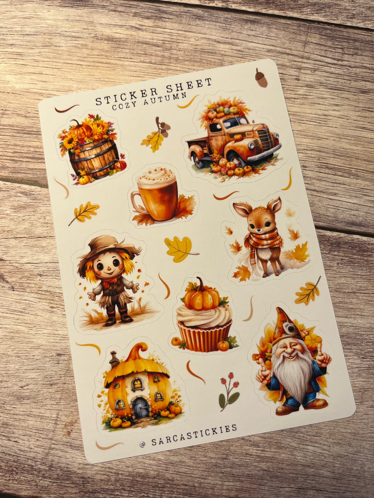 Cozy autumn sticker sheet set 8