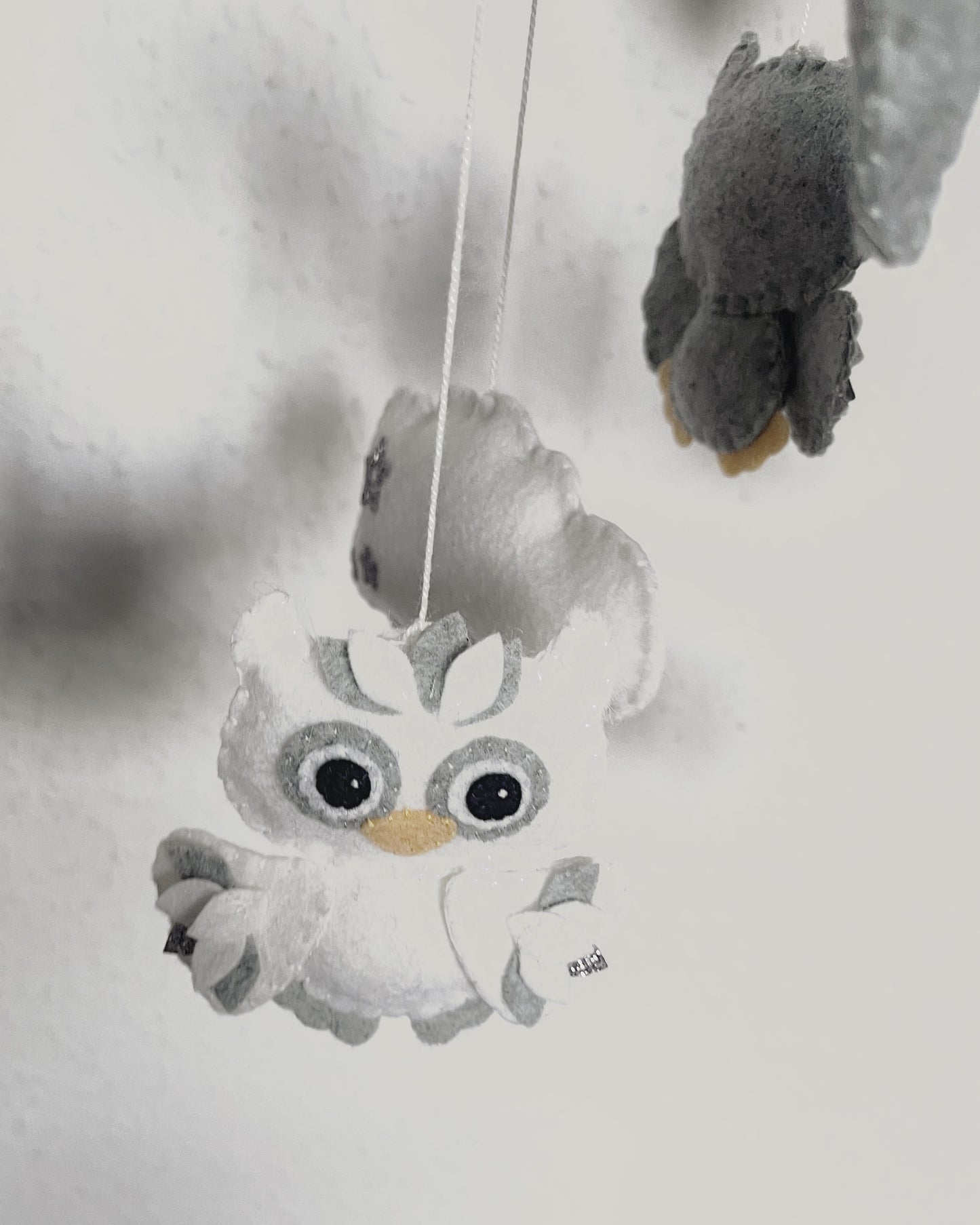 Handmade Felt Baby Mobile — Owl, Moon & Stars