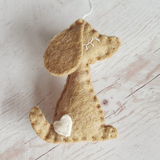 Felt dog ornament, Labrador